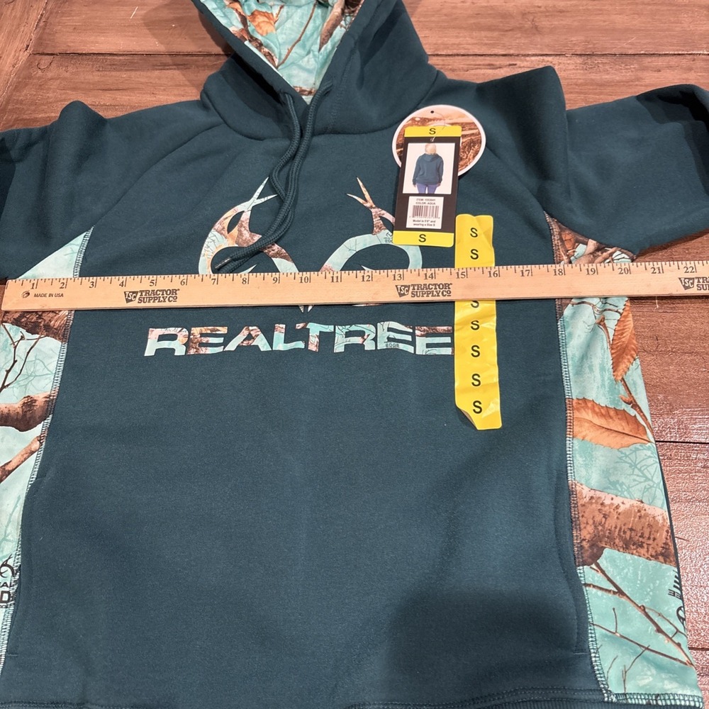 Realtree Hoodie Mens Small‎ Green Pullover Graphic Print - Picture 9 of 12